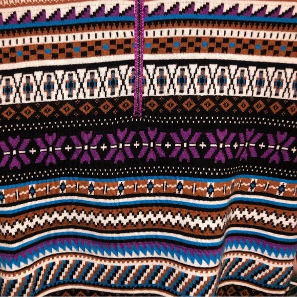 Simons | High Neck Zip Up Sweater | Multicolour - Picture 3 of 5